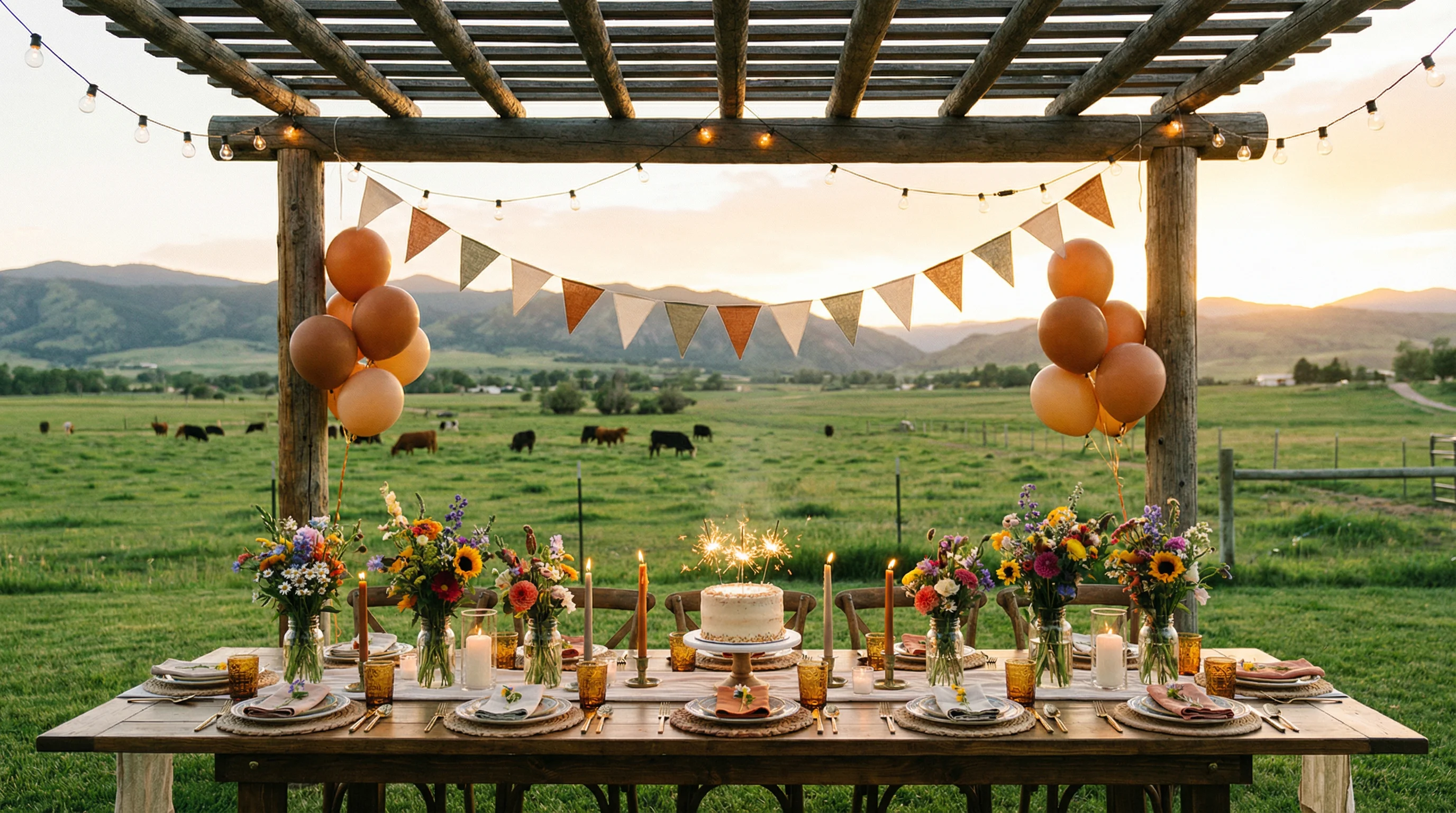 Birthday celebration at the ranch